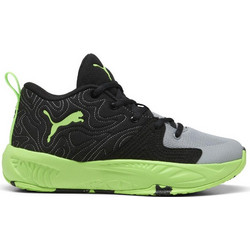 Puma Court Pro 3 Παιδικά Αθλητικά Παπούτσια για Μπάσκετ Μαύρα Lime 314061-02