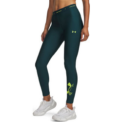 Under Armour HeatGear Graphic Γυναικείο Κολάν Μακρύ Ψηλόμεσο Κυπαρισσί 6013662-919