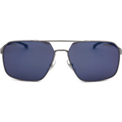 Carrera CA038S R81 Ανδρικά Γυαλιά Ηλίου Aviator Μεταλλικά Ασημί με Μπλε Φακό