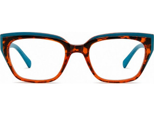 Frog Optical F393 Γυναικεία Γυαλιά Πρεσβυωπίας +4.00 Κοκάλινα Καφέ Μπλε