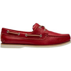 Timberland Boat 2-Eye Ανδρικά Μοκασίνια Boat Shoes Δερμάτινα Κόκκινα TB0A4187A7W
