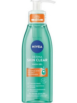 Nivea Derma Skin Clear Ενυδατικό Gel Καθαρισμού Προσώπου 150ml