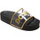 DC Γυναικείες Παντόφλες Καλοκαιρινές Flatforms Μαύρες Χρυσές ADJL100044-BG3