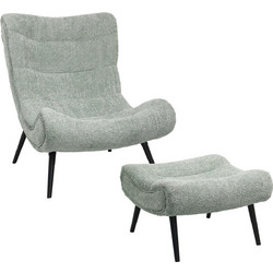 HomeMarkt Πολυθρόνα με Υποπόδιο Πράσινο Mint Brym HM10929.05
