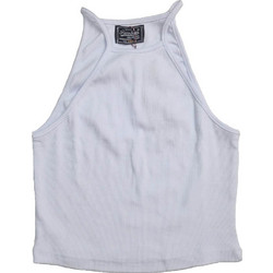 Paco & Co Γυναικείο Καλοκαιρινό Crop Top Ριπ Λευκό 2432801