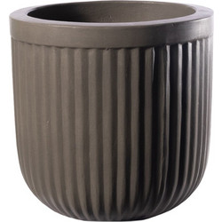 Supergreens Gaia Γλάστρα Στρογγυλή Τσιμεντένια Καφέ 45x45cm C-5370-8