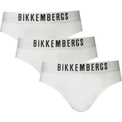 Bikkembergs Ανδρικά Σλιπ Βαμβακερά Λευκά 3Pack BKK1USP10TR-WHITE