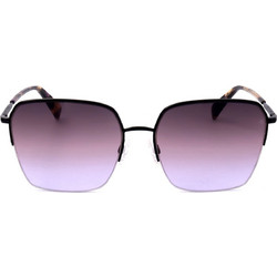 Rag & Bone RNB1069GS 807 Γυναικεία Γυαλιά Ηλίου Τετράγωνα Μεταλλικά Μαύρα με Μωβ Φακό