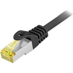 Equip S/FTP Cat.6a Καλώδιο Δικτύου Ethernet 0.5m Black 605107