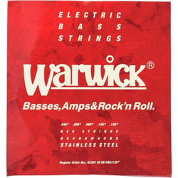 Warwick Red Label Σετ 5 Χορδές Ηλεκτρικού Μπάσου Stainless Steel 45-135" Medium Tension