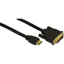 Vcom Καλώδιο HDMI Male to DVI-D Male 5m Black CG481G