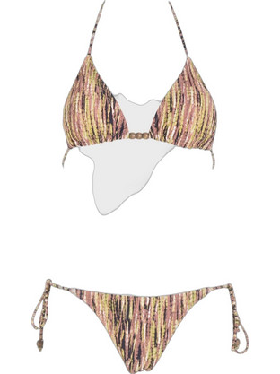 Gsecret Bikini Set Τριγωνάκι Κίτρινο Ροζ C61090-37515