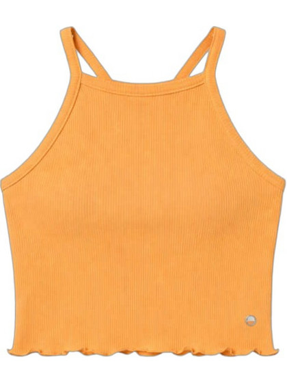 Roxy As I Am Γυναικείο Καλοκαιρινό Crop Top Ριπ Πορτοκαλί ERJKT04278