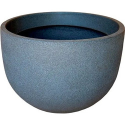 Japi Rustic Γλάστρα Στρογγυλή Πλαστική Ανθρακί 57x42cm JVRR57