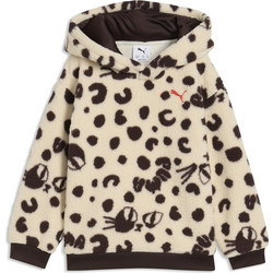 Puma Παιδικό Φούτερ με Κουκούλα Μπεζ Καφέ 637423-87