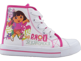 Dora Παιδικά Sneakers Μποτάκια Μπεζ Φούξια