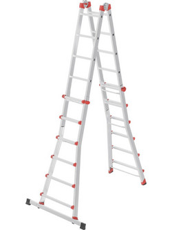 Hailo M80 Διπλή Σκάλα Αλουμινίου Με 2x12 Σκαλοπάτια 7524157