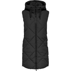 Only Αμάνικο Γυναικείο Μπουφάν Puffer Μακρύ Μαύρο 15373237