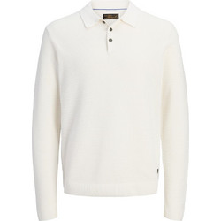 Jack & Jones Ανδρική Μπλούζα Polo Μακρυμάνικη Λευκή 12299904
