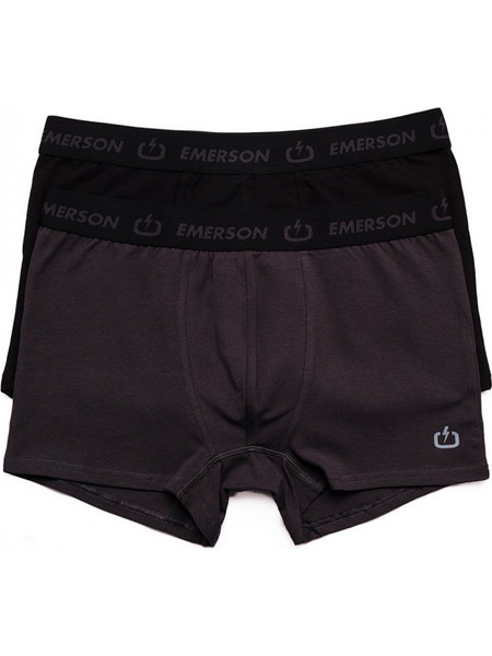 Emerson Ανδρικά Μποξεράκια Σετ 2Pack Μαύρο/Ανθρακί 221.EM06.06