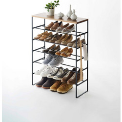 Yamazaki Παπουτσοθήκη Tower Μαύρη Καφέ M66xΠ25xΥ87cm 3370