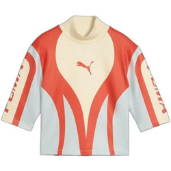 Puma Future Puma Archive Moto Γυναικείο Αθλητικό Crop Top Γαλάζιο 636678-88