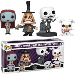 Funko Pop! Animation The Nightmare Before Christmas 4-Pack Sally / Mayor / Jack Skellington / Zero