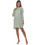 PNN Nightwear Teddy Bear Νυχτικό Εγκυμοσύνης Βαμβακερό Χειμωνιάτικο Πράσινο Mint 1251-0357-1
