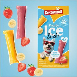 Rosewood Fruity Ice Sticks with Banana & Strawberry 4τμχ