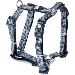 Max & Molly Mykonos Σαμαράκι Σκύλου Ιμάντας Μαύρο Λευκό Small