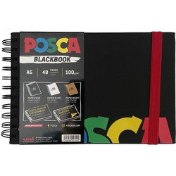 Uni-Ball Posca Blackbook Μπλοκ Σχεδίου A5 100gr/m² 48 Φύλλα