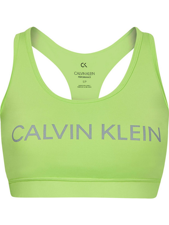 Calvin Klein Performance Μπουστάκι με Ελαφριά Ενίσχυση χωρίς Μπανέλα Lime 00GWF1K138-340