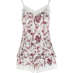 Gsecret Babydoll Καλοκαιρινό Εκρού Μπορντό 73250-38870