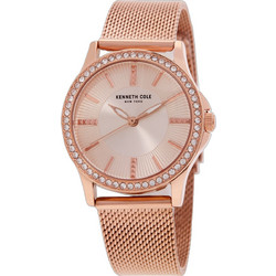 Kenneth Cole Γυναικείο Ρολόι με Ροζ Χρυσό Μεταλλικό Μπρασελέ KCWLG2176801
