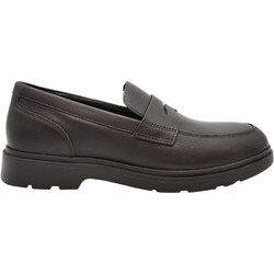 Geox Spherica Ec1 B Ανδρικά Μοκασίνια Loafers Δερμάτινα Σοκολατί U66CJC00047C6009
