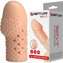 Pretty Love Geek's Κάλυμμα Επιμήκυνσης Πέους 8cm Μπεζ