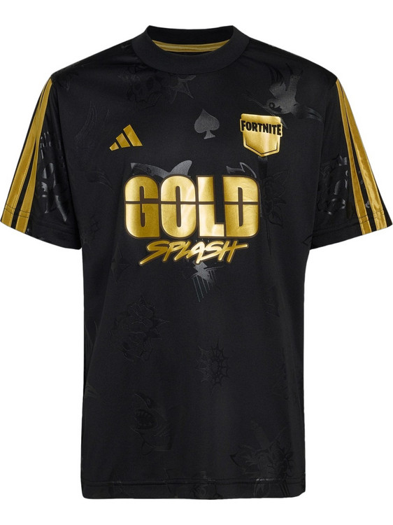Adidas Fortnite Midas Παιδικό T-Shirt Κοντομάνικο Μαύρο Χρυσό KG0864