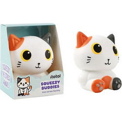 iTotal Squeezy Buddies Cat Squishy Λευκό