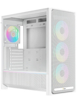 Ocypus Delta C70 White Gaming Midi Tower Κουτί Υπολογιστή RGB με Πλαϊνό Παράθυρο