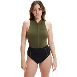 Speedo Αθλητικό Ολόσωμο Μαγιό Μαύρο Χακί 8-00404116822