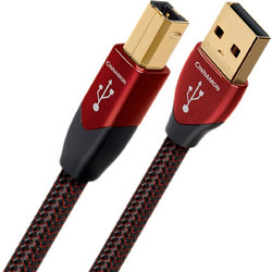 AudioQuest Cinnamon Καλώδιο Braided USB-A Male 2.0 to USB-B Male 1.5m Red