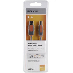 Belkin CU1000CP4.8M Καλώδιο USB-A Male 2.0 to USB-B Male 4.8m Grey