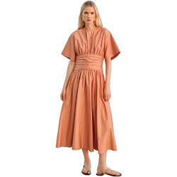 Devotion Midi Καλοκαιρινό Βραδινό Φόρεμα Πορτοκαλί 026.313G