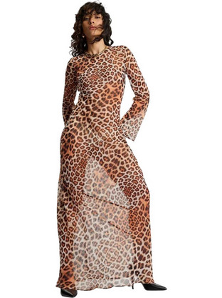 One Teaspoon Maxi Καλοκαιρινό Βραδινό Φόρεμα Καφέ 98L27735