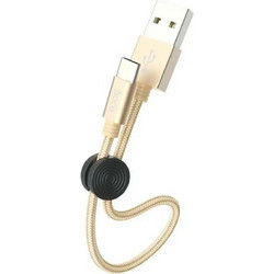 Hoco X35 Braided USB-A to USB-C 0.25m Gold