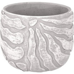 MarHome Κασπώ Πήλινο Γκρι Λευκό 18.5x14.5cm 06-26712