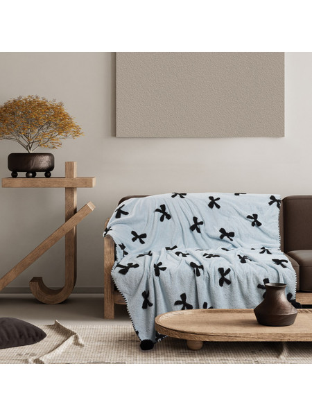 Das Home Ριχτάρι Πολυθρόνας 130x170 Fleece 1382 Light Blue