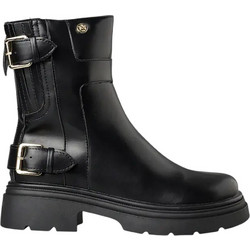 Envie Shoes Γυναικεία Μποτάκια Biker Μαύρα με Χοντρό Χαμηλό Τακούνι E58-24437