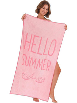 Stewe Home Πετσέτα Θαλάσσης Ροζ 70x140cm 28708