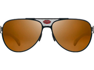 Bugatti 11-SS Ανδρικά Γυαλιά Ηλίου Aviator Μεταλλικά Μαύρα με Καφέ Φακό
